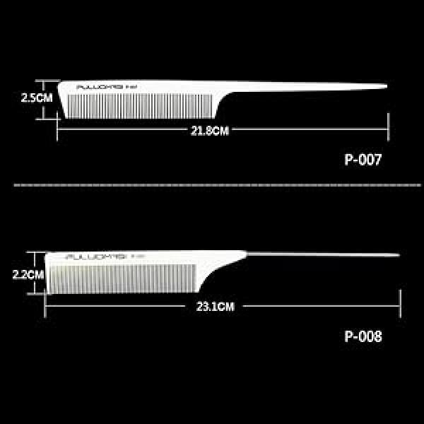 Product Introduction of sharonds White salon professional barber carbon comb heat-resistant anti-static hair comb set of 8 hairdressers preferred- Haircare Heatless 10