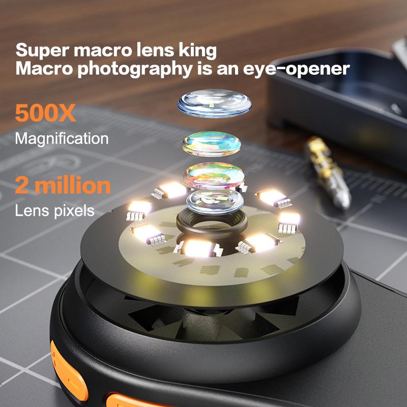 Product Introduction of Digital Handheld Microscope Magnifier For 500X Zoom Electronic Magnifying Glass 2 Million Pixels High Quality IPS Screen 29