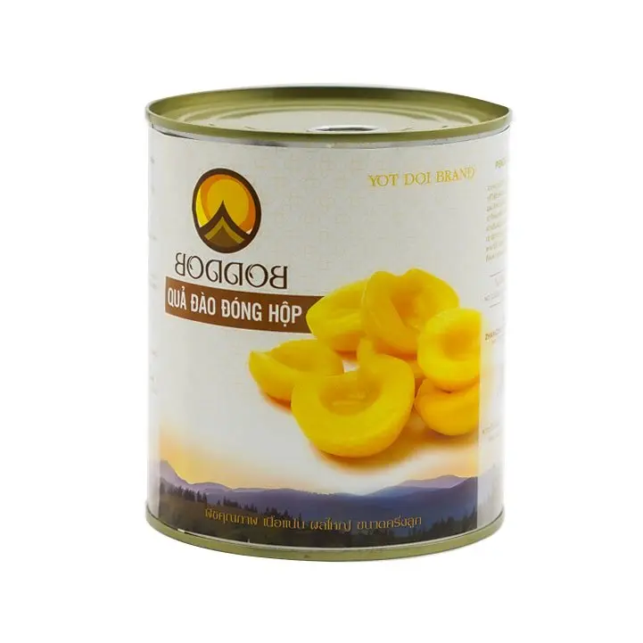 Đào ngâm không chất bảo quản Boddob 820g