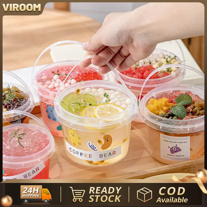 Multipurpose Clear Plastic Bucket Transparent Storage Packaging ...