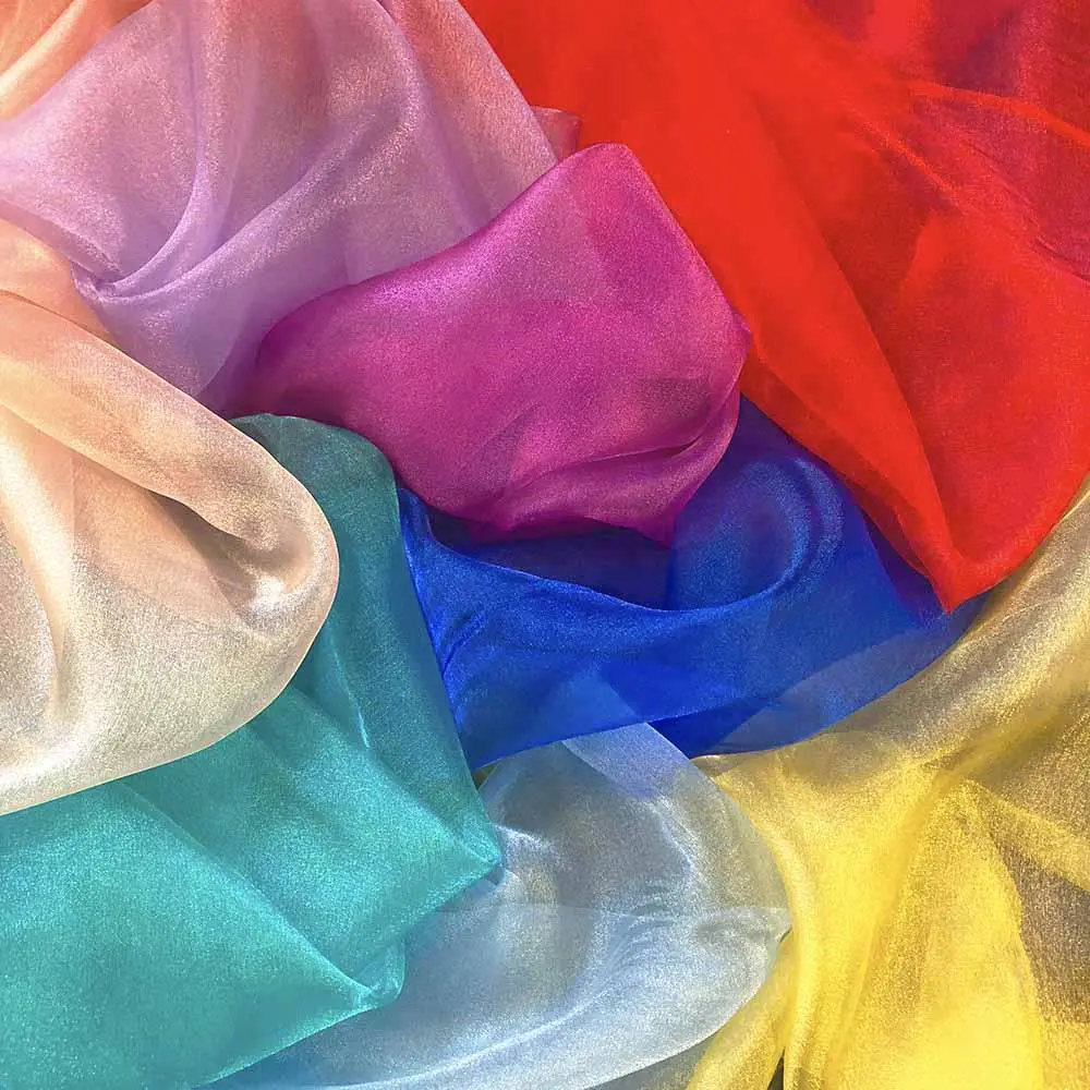 1/2 (SETENGAH) Meter Kain Organza Organdi Polos Premium Silk Kain Kaca Meteran