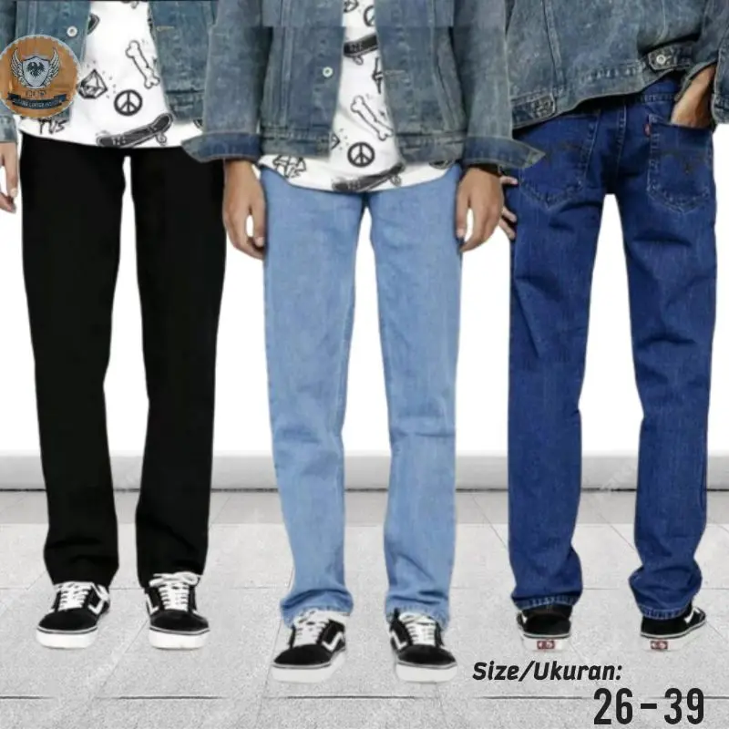 Celana Jeans Standar / Jeans Reguler Pria - Basic Celana Panjang / PROMO CUCI GUDANG Celana Jeans Panjang Size 27 ---38 Pria Model Standar / Celana Jeans Pria Standart