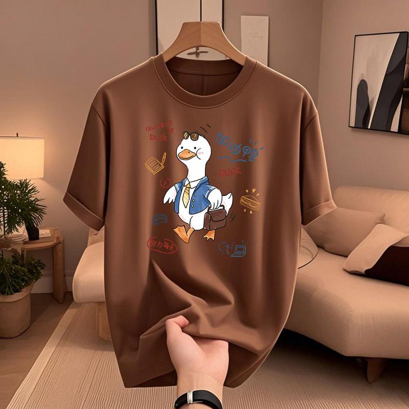 Product Introduction of Áo Thun Ngắn Tay, Dành Cho Nam Và Nữ, Cotton Nguyên Chất 100%, Hàng Mới Về 2025, Phong Cách Nước Ngoài, Dễ Thương Và Dễ Phối Đồ Dáng Rộng Vừa Vặn, Thời Trang, Áo 10