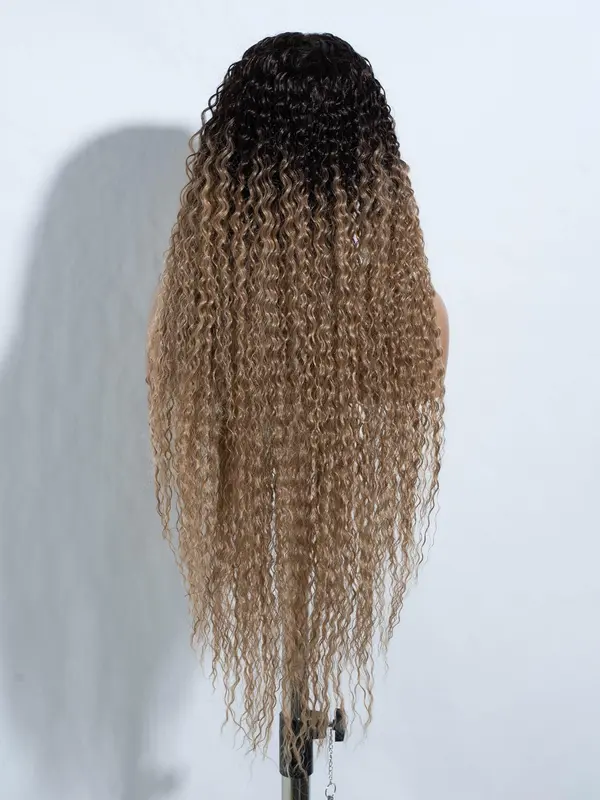 28 Inch Long Coily Wigs for Women, Gorgeous Fluffy Wigs without Bangs, Synthetic Lace Front Wigs for Party, Daily Use 3
