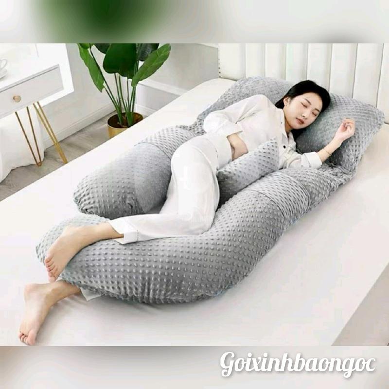 gối cho mẹ Gối ôm chữ G tháo rời ,Gối ngủ đa năng nâng đỡ mẹ bầu toàn thân cho mẹ bầu,hỗ trợ giảm đau lưng,khó ngủ,ngủ không ngon giấc cho mẹ.  tặng kèm gối kê lưng,chân cho mẹ bầu chân gối