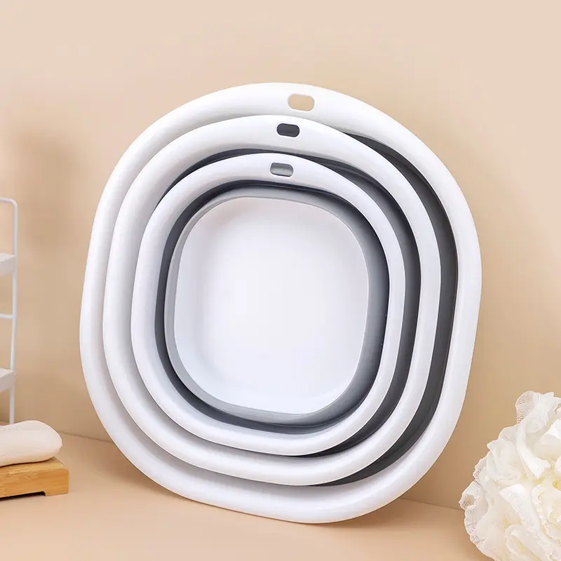 Chậu gấp gọn thau xếp gọn silicon rửa mặt tay chân đa năng dùng tại nhà, du lịch tiện lợi tiết kiệm diện tích không gian Welike 5