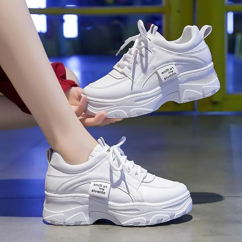 Giày thể thao nữ đế cao mẫu siêu nhẹ Sneaker Sport Cao Su 1