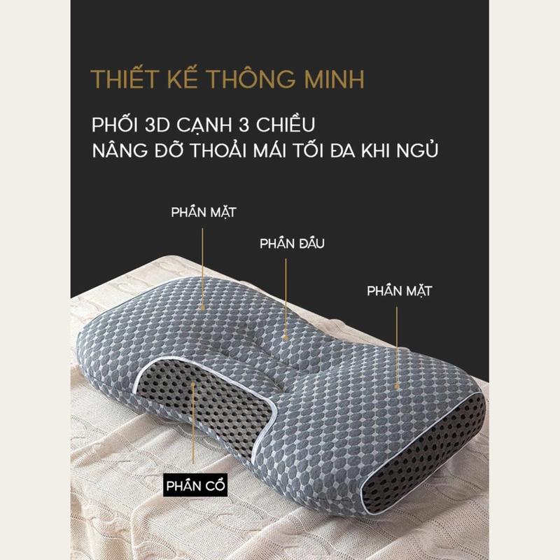 Product Introduction of Gối Công Thái Học Thoáng Khí Nâng Đỡ Cổ Vai Gáy Kháng Khuẩn Đàn Hồi - Hàng loại 1 4
