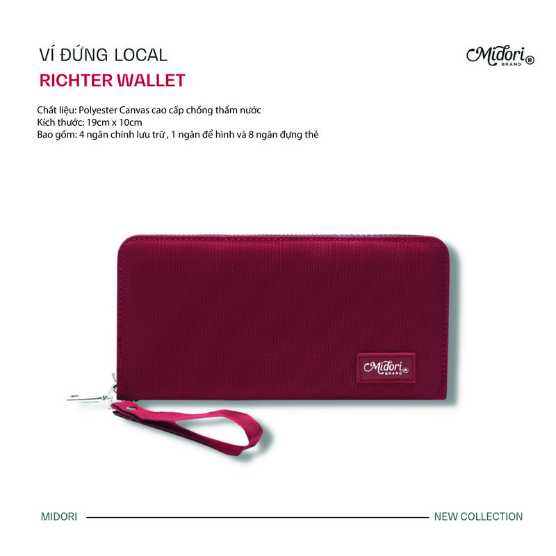 Ví Vải Ngang RICHTER WALLET Unisex Nam Nữ Polyester Bền Đẹp Chống Nước | Local Brand MIDORI FOR MAN 6
