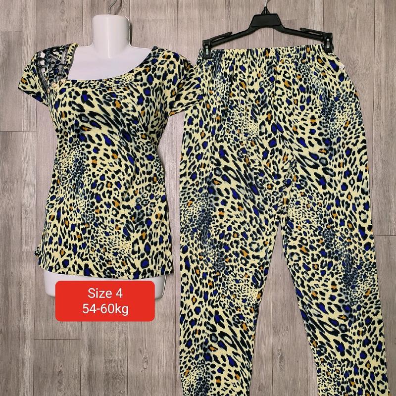 Size 4 từ 54-60kg Đồ bộ trung niên giá rẻ tay nhí quần dài có túi y hình 5