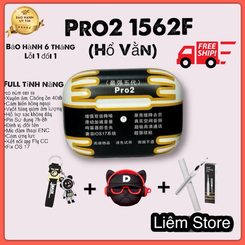 Tai nghe Pro 2 Hổ Vằn 1562F, Chống ồn 40db, Mic khử ồn ENC, Cảm Biến Hồng Ngoại, Phiên bản cao cấp, Bảo hành 6 tháng 0