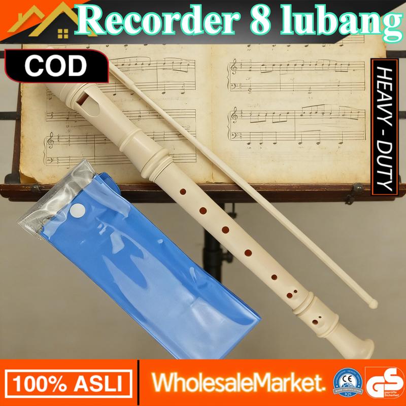 Recorder Reed Recorder Flute Soprano C Seri Profesional dengan 8 Lubang, Pipa Reed ...