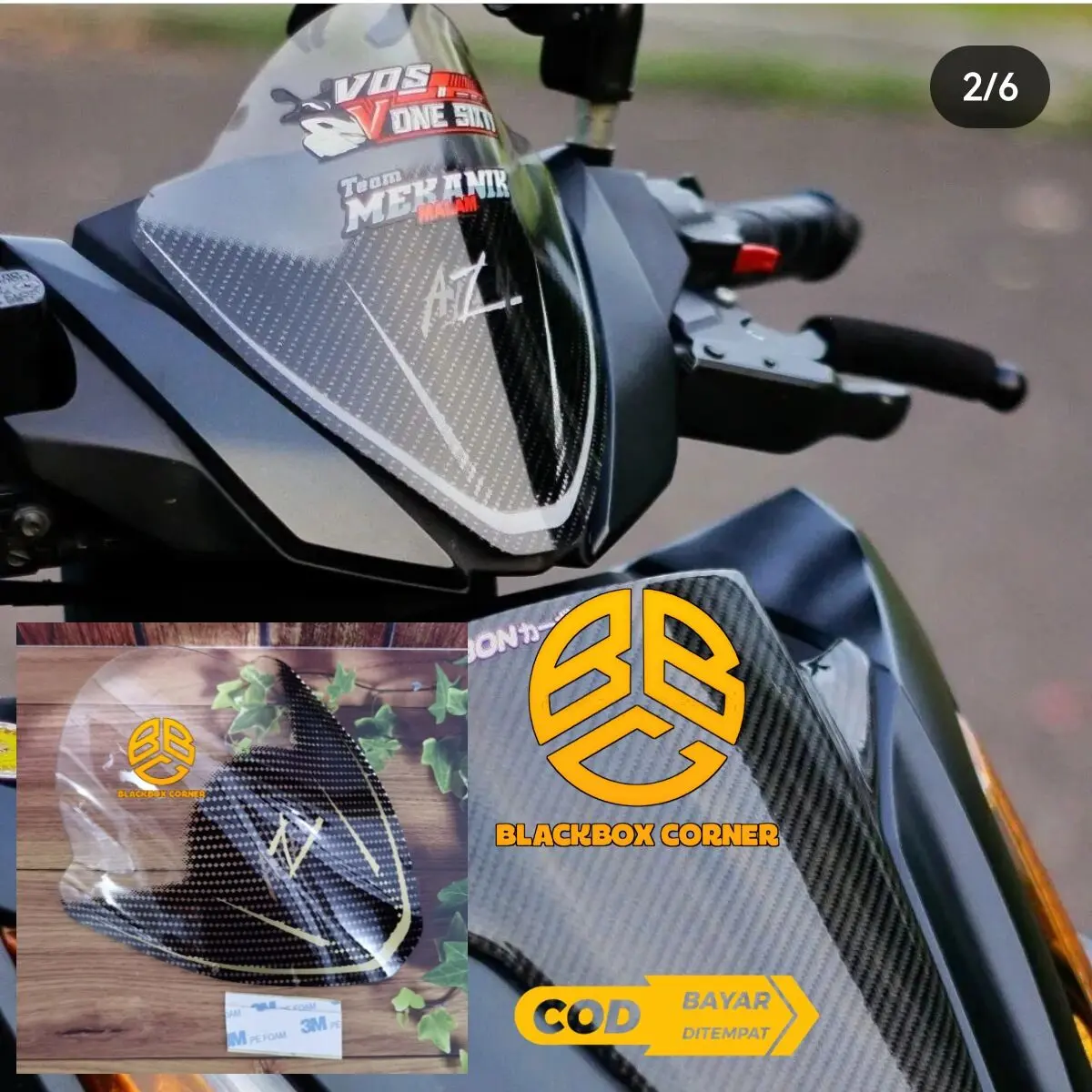 VISOR CARBON AIZEN VARIO 160 CBS Motorcycle