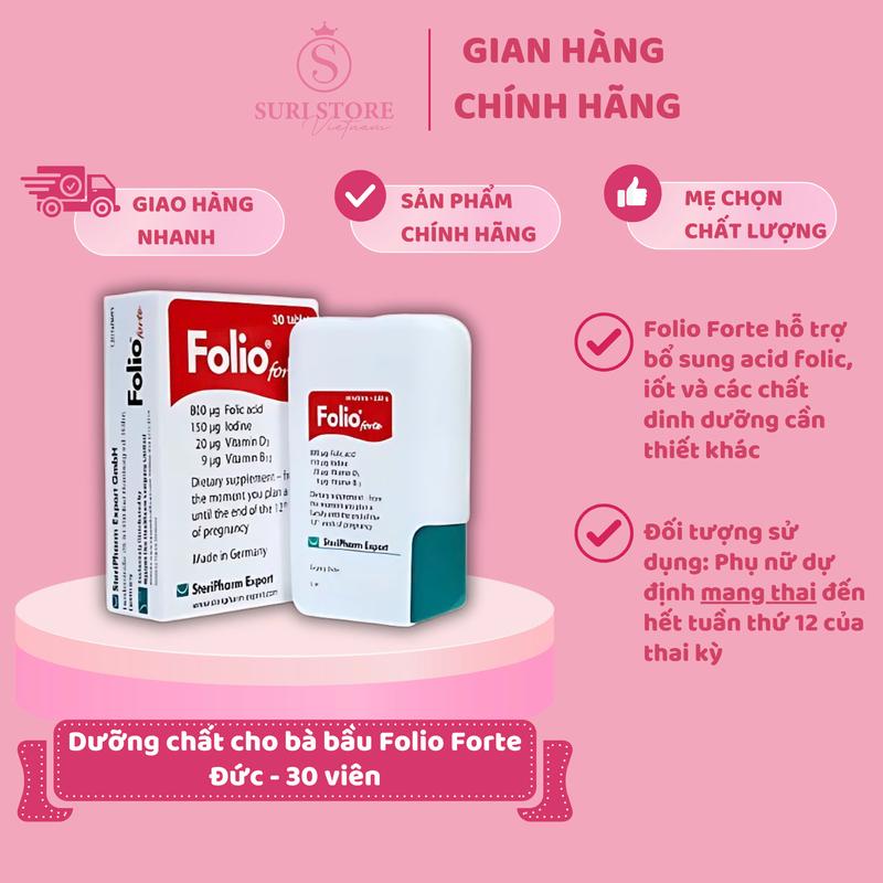 SURI STORE -  TPCN bổ sung dưỡng chất cho bà bầu Folio Đức - 30 viên 0