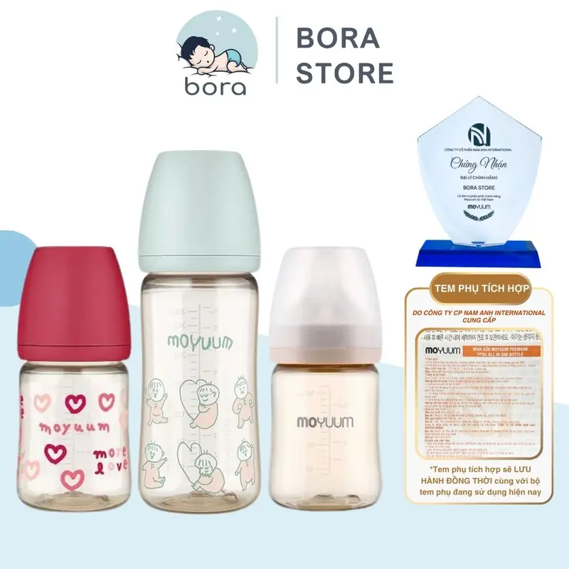 Bình sữa Moyuum Hàn Quốc 170ml/270ml [Được chọn núm 1 - 4][Cam kết chính hãng] 0