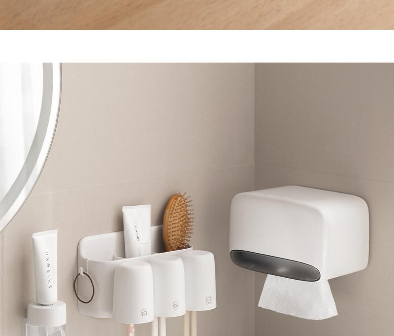 Product Introduction of Lanjiaoluo Cup Toothbrush Rack Wall-Mounted Punch-Free Bathroom Toilet Cup Electric Toothbrush Holder Bottles toilet brush  electric 26