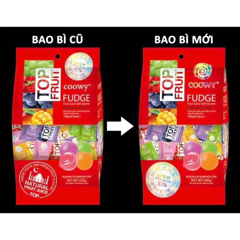 Kẹo dẻo trái cây Coowy TOP FRUIT COOWY xoài, hỗn hợp 280g 5