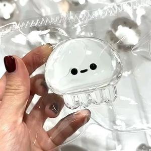 クリアなクラゲの赤ちゃんスクイーズおもちゃ、高観賞性ストレス解消おもちゃ、柔らかくてかわいいスクイッシュベンティングツール、癒しリラクゼーション小物