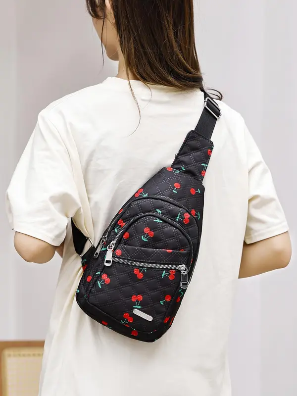 Women's Solid Color Quilted Fanny Pack, Fashionable Zipper Chest Bag for Daily Used, Casual Trendy Versatile High-quality Belt Bum Crossbody Bag, Sling Bag 3