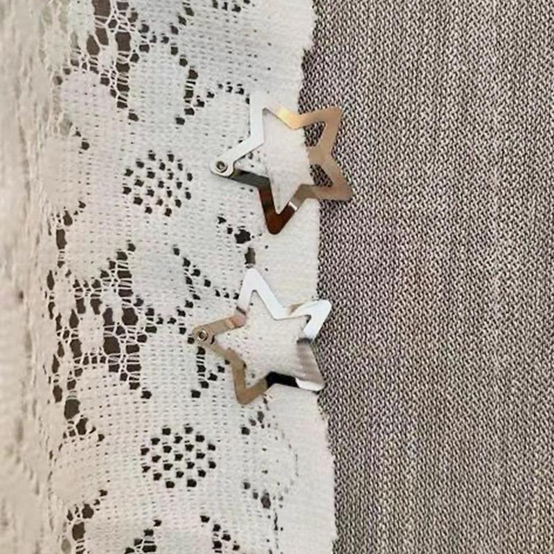Product Introduction of Cute Elegant Hairpin No Slip Sparking Star Metal Fashion Hair Hairclips Mini Metal Snap Clip Pentagram Hairpin 25