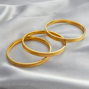 Gelang Tangan Corak Skala Naga, Gaya Tradisional, Rekaan Berkilauan, Diperbuat daripada Keluli Titanium dan Emas 18K, Tidak Luntur, Gelang Tertutup Mudah