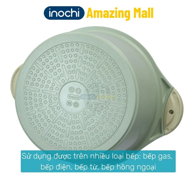 Nồi Chảo vân đá phủ sứ chống dính Omi Simple Inochi nhôm đúc nguyên khối sử dụng được bếp từ Inochi Amazing Mall 6