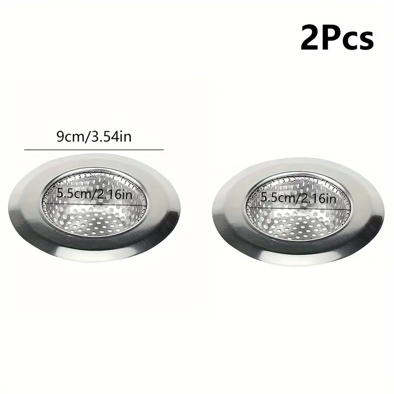A Stainless Steel Kitchen Sink Strainer, Kitchen Vegetable Basin Drain Strainer, Wide Edge Design Diameter 11.43cm, Suitable for Most Kitchen Sinks [Silver] 2