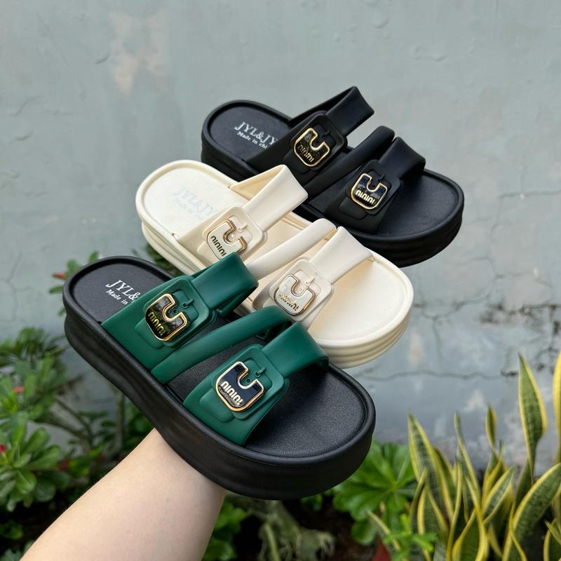  Dép 3 quay chéo khóa Ni hàng cao su non QC Đế Bằng 