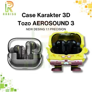Casing Kompatibel untuk Tozo aerosound 3 3D Kartun Lucu Casing Earphone  Pelindung Cover earphone