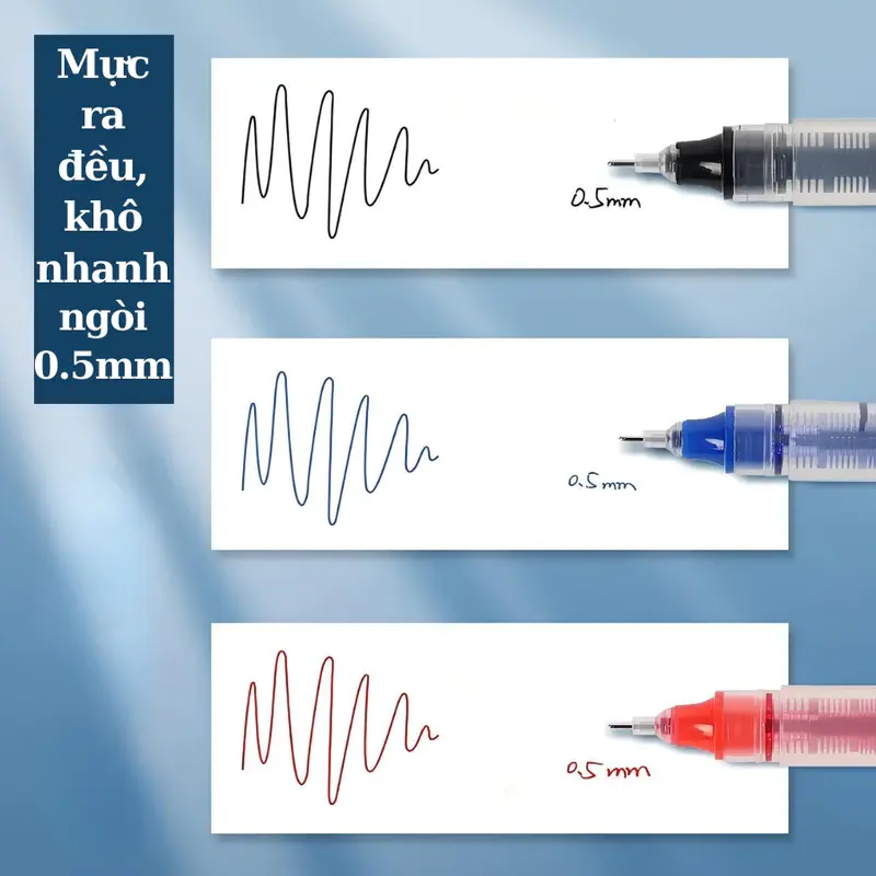 Bút gel học sinh khô nhanh không lem tăng gấp 4 lần mực - Chất lượng tuyệt vời 3