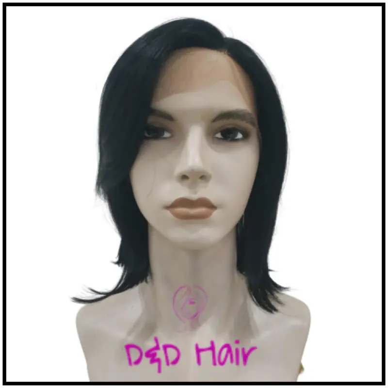 Wig Gondrong - D&D300704 - Black - Front Lace Wig - Wig Pria 1