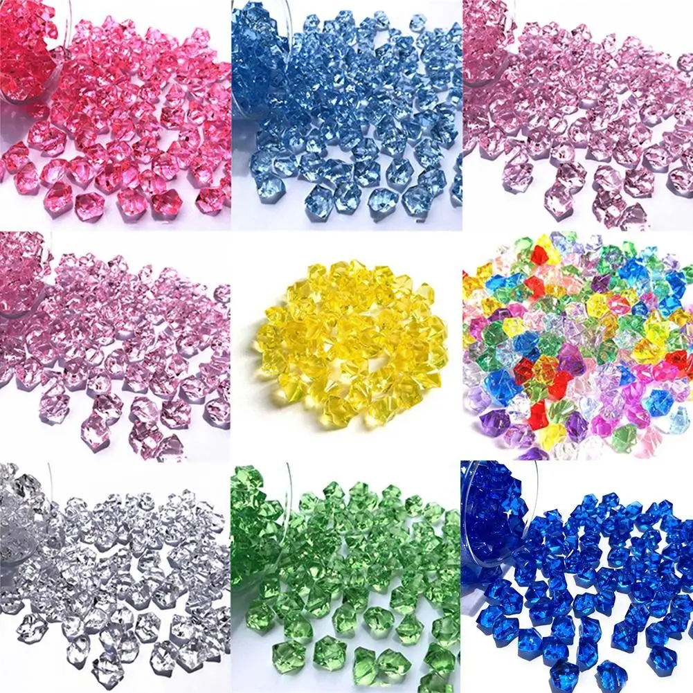 Acrylic For Crystal Gem Stone Ice Rocks Vase Plant  Decoration 150pcs