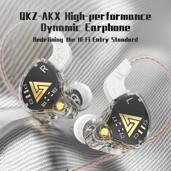 QKZ AKX Earphone Wired In Ear Monitor Earphone IEM HiFi Dynamic 3
