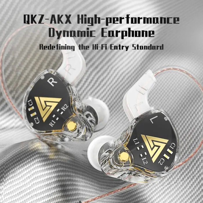 QKZ AKX Earphone Wired In Ear Monitor Earphone IEM HiFi Dynamic 3