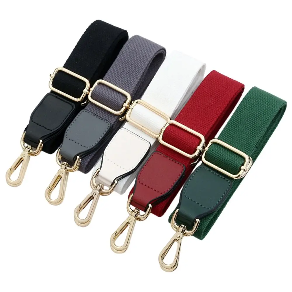 Wide Bag Strap Fashion Adjustable Solid Color Shoulder Bag Strap Canvas Replacement Handbag Belt