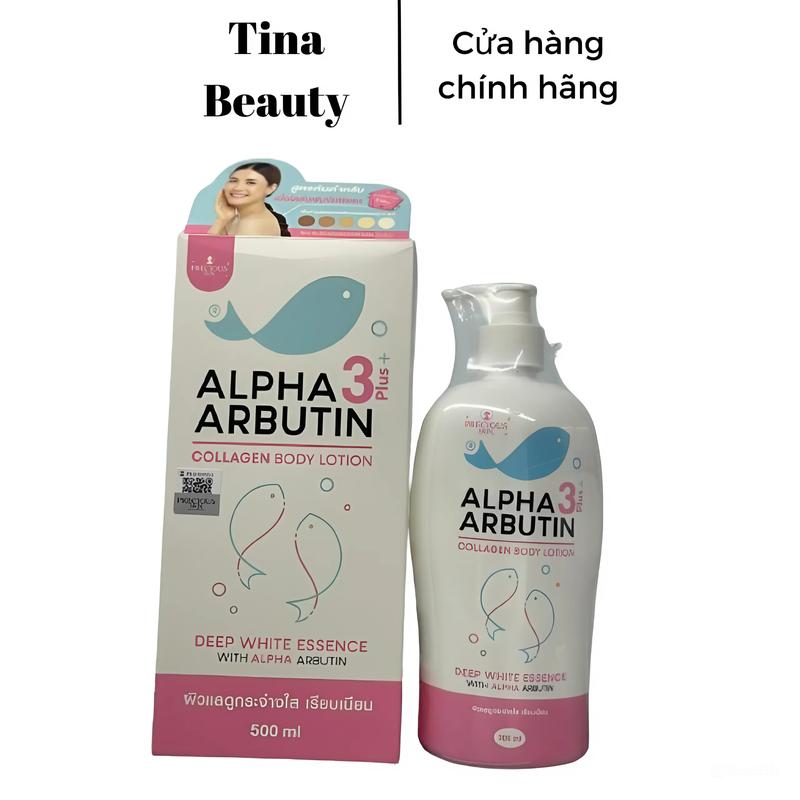 [Combo] Sữa Dưỡng Thể Alpha Arbutin 3 Plus Precious Body Mẫu Mới Hộp 500ml Viên Alpha