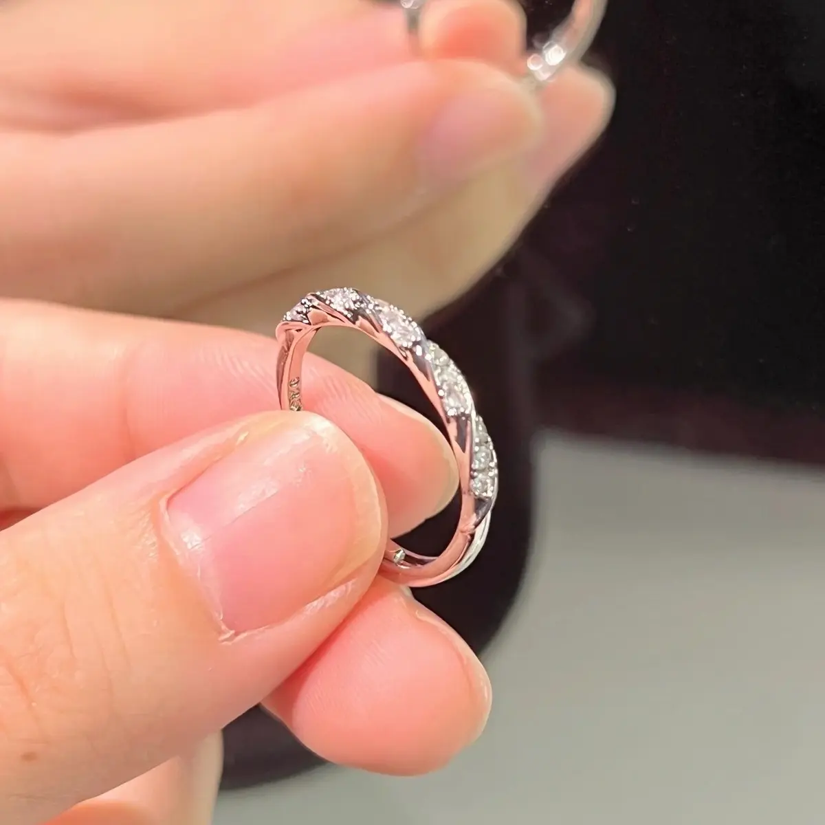 Nhẫn bạc nữ Silver MoonZ 2 mặt nhẫn đính đá CZ, phụ kiến trang sức bạc cực xinh |MJ82