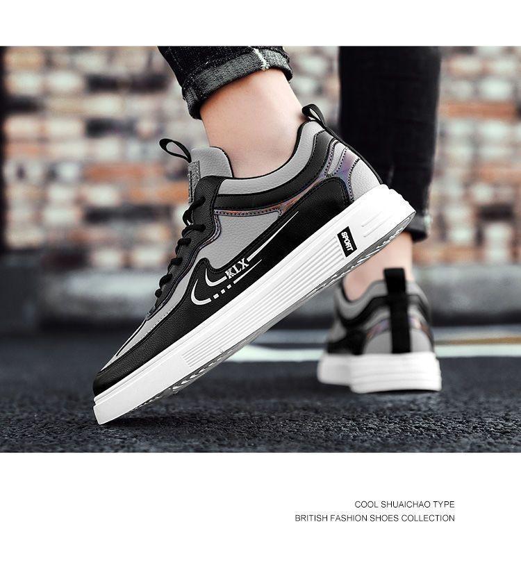 Product Introduction of 2024 Spring New Korean Men's Shoes Student Sports All-Match Canvas Board Shoes Casual White Shoes Ins Trendy Men's Shoes Runner Athletic Trainers Training 11