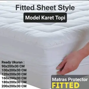 Matras Protector FITTED / Karet Topi Tinggi 30 CM Ready Aneka Ukuran Bonus Tas Matras Harga Termurah