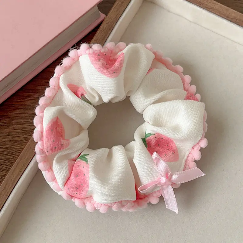 Scrunchies Rộng Viền Ren In, Phong Cách Thanh Lịch, Dành Cho Phụ Nữ Và Trẻ Em Gái, Dây Buộc Tóc Ngọt Ngào Dễ Thương Và Tinh Tế, Phụ Kiện Tóc Thời Trang, Tuyệt Vời Làm Quà Tặng 7