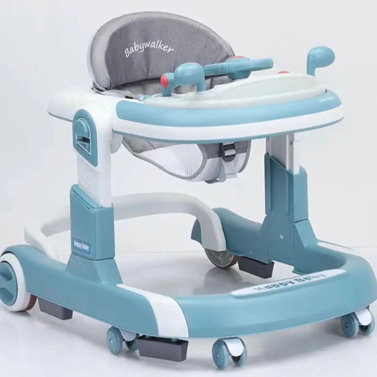 Xe tập đi chữ U đa năng cao cấp cho bé, điều chỉnh được độ cao, điều chỉnh tốc độ có vô lăng (không lót, không cán đẩy)