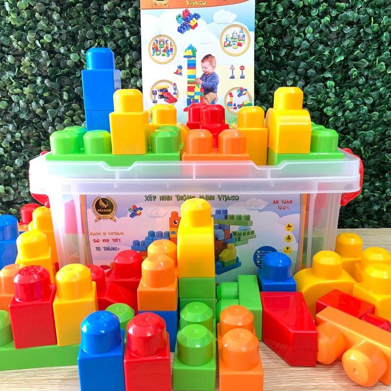Hộp Xếp Hình 50 Chi Tiết Mảnh Ghép To Cho Bé Từ 2 Tuổi Hàng Việt Nam  Đồ Chơi