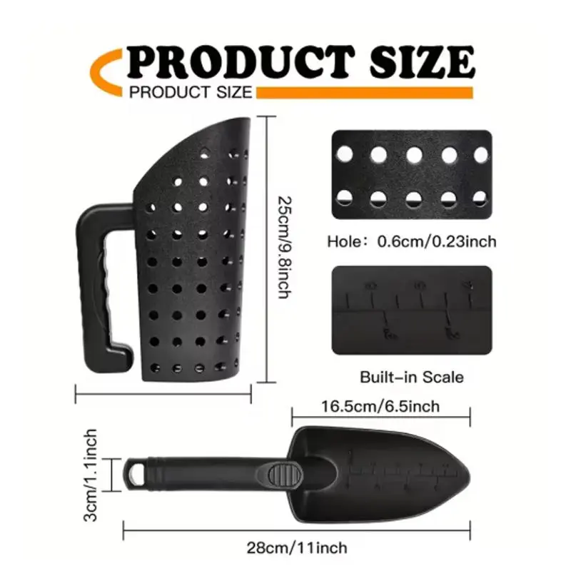 Beach Shovel Sand Scoop, Sand Sifter, Sand Scoop Shovel Set for Beach Metal-Detecting, Garden Tools, Outdoor Tools 1