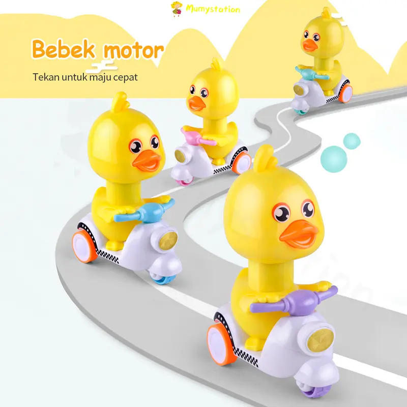 Mumystation Mainan bebek motor tanpa baterai mainan anak bayi lucu bebek Permainan Plastik Toys Toys 2