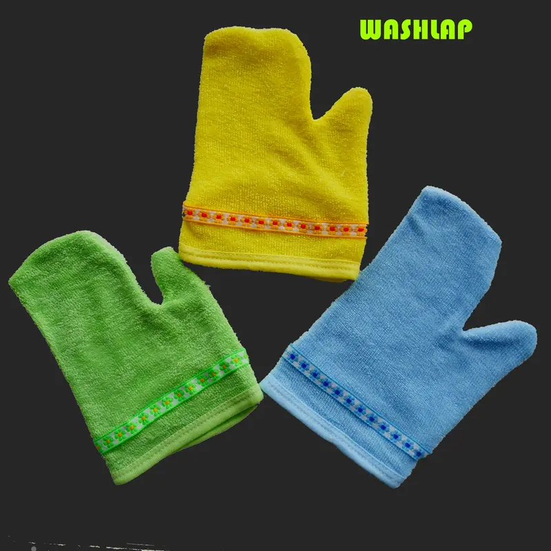 3 pcs washlap Jari mandi bayi baru lahir Newborn 1
