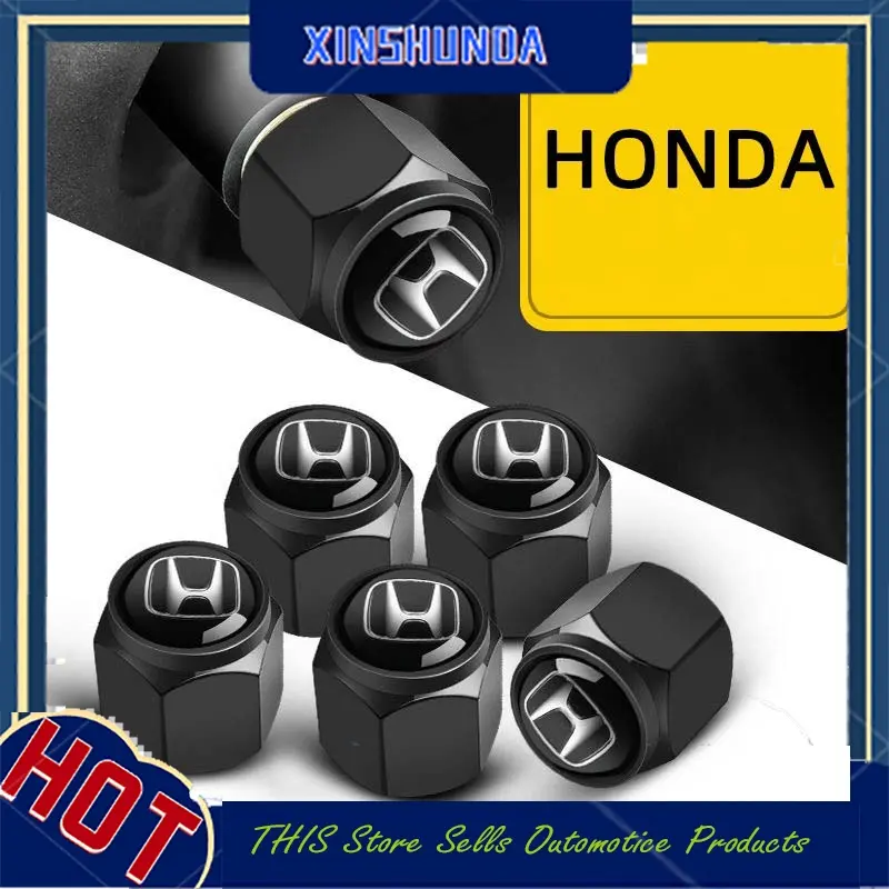 XSD Car Wheel Tire Valves Tyre Stem Air Caps Cover For Honda Car Accessories for Honda Civic City Jazz Odyssey Vezel CRV Accord