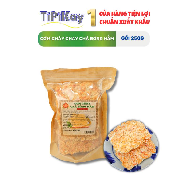  TiPiKay Shop 1 - Cơm Cháy Chay Siêu Nấm Ròn Rụm Cay Vừa Gói 250g Food 