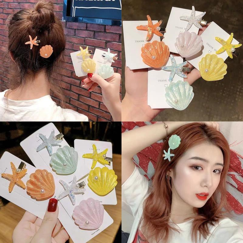 Kẹp Tóc Sao Biển, Thiết Kế Mới, Ngọt Ngào Và Dễ Thương, Dành Cho Bé Gái, Kẹp Tóc Mái Bb, Kẹp Tóc Con, Phụ Kiện Tóc Bên Hông