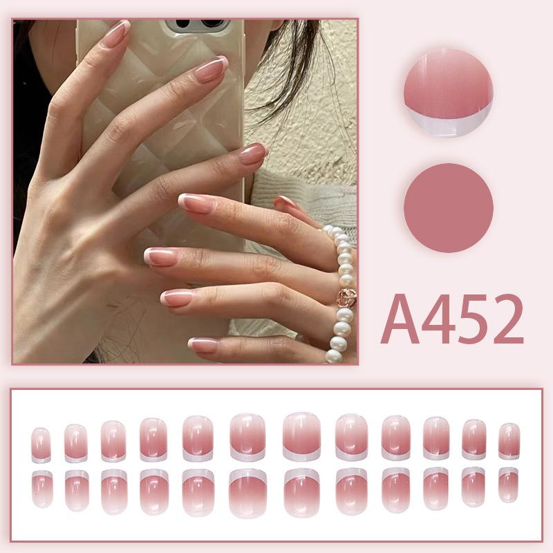 Product Introduction of เล็บปลอม, สไตล์สั้นปลอกหุ้มเกราะ, ถอดออกได้, ใช้ซ้ำได้, 24 ชิ้น, สีทึบ, แฟชั่นสไตล์ฝรั่งเศสและยุโรปที่สวยงาม, สินค้าแนะนำ, รวมเจลเยลลี่ฟรี, เล็บสำหรับเพ้นท์เล็บ, [COD] 1