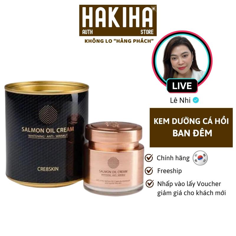 Kem Dưỡng Ẩm Da Cá Hồi Đêm Salmon Oil Cream Hàn Quốc 80g Women